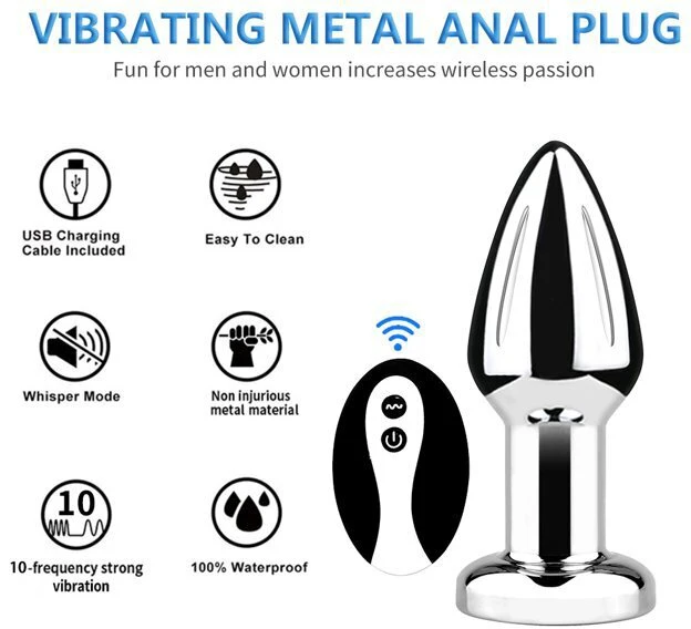 Vibratorius - analinis kištukas su nuotolinio valdymo pulteliu