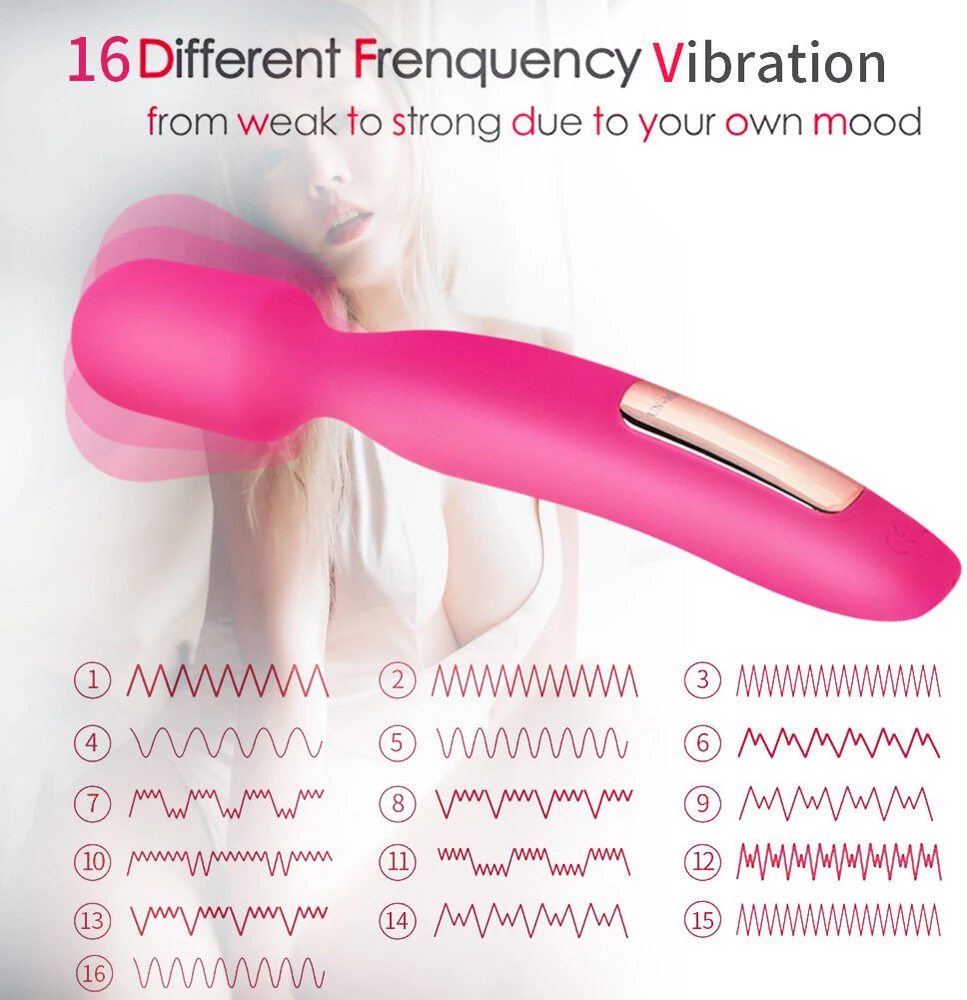 Vibratorius Multi G Spot Wand, 16 greičių