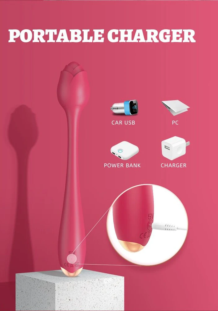 Vibratorius Rose Stick, rožinis