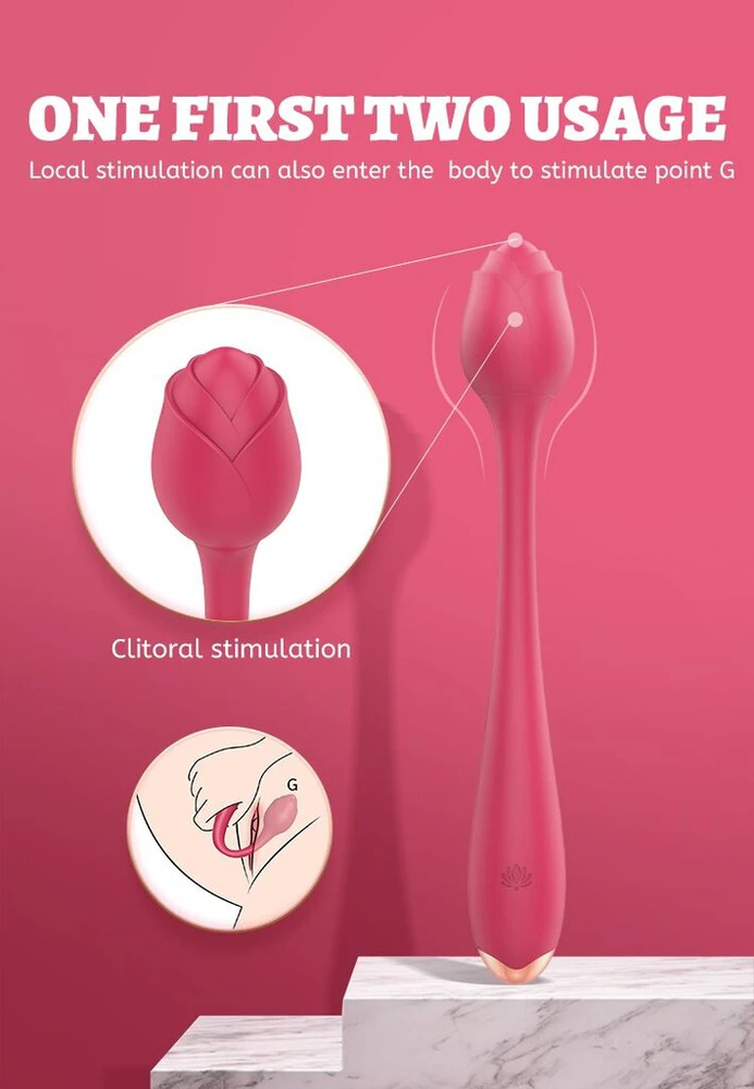 Vibratorius Rose Stick, rožinis