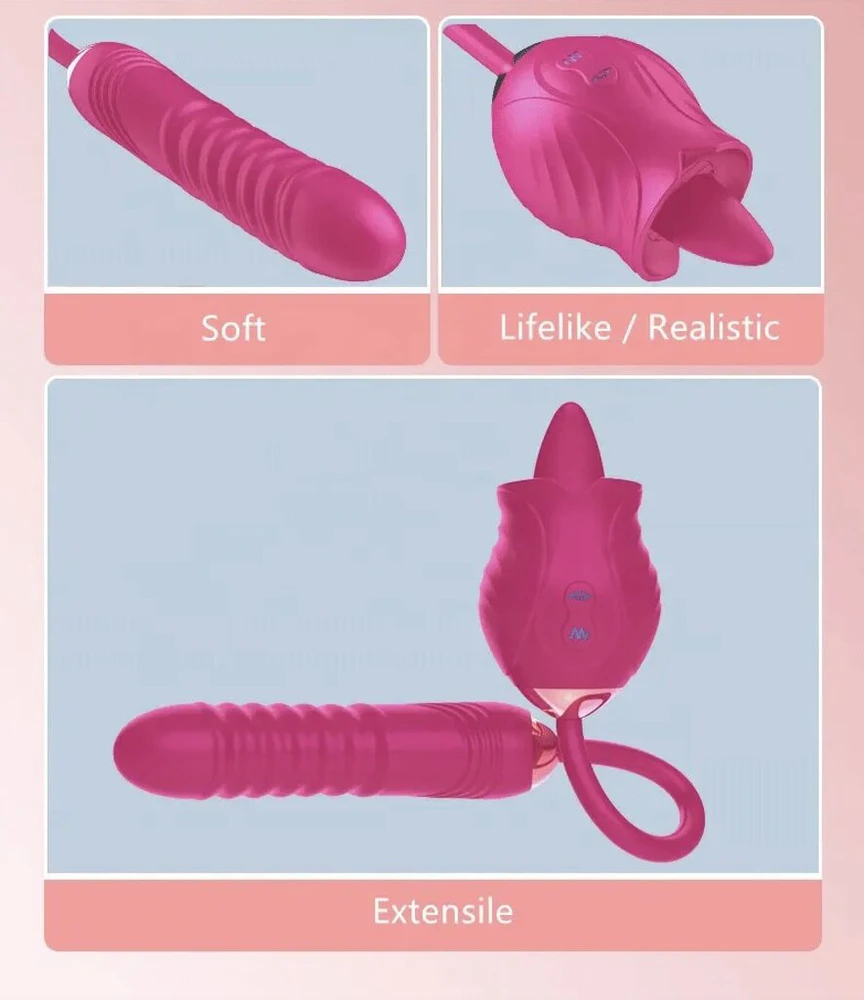 vibratorius Rose Tongue 6 karta