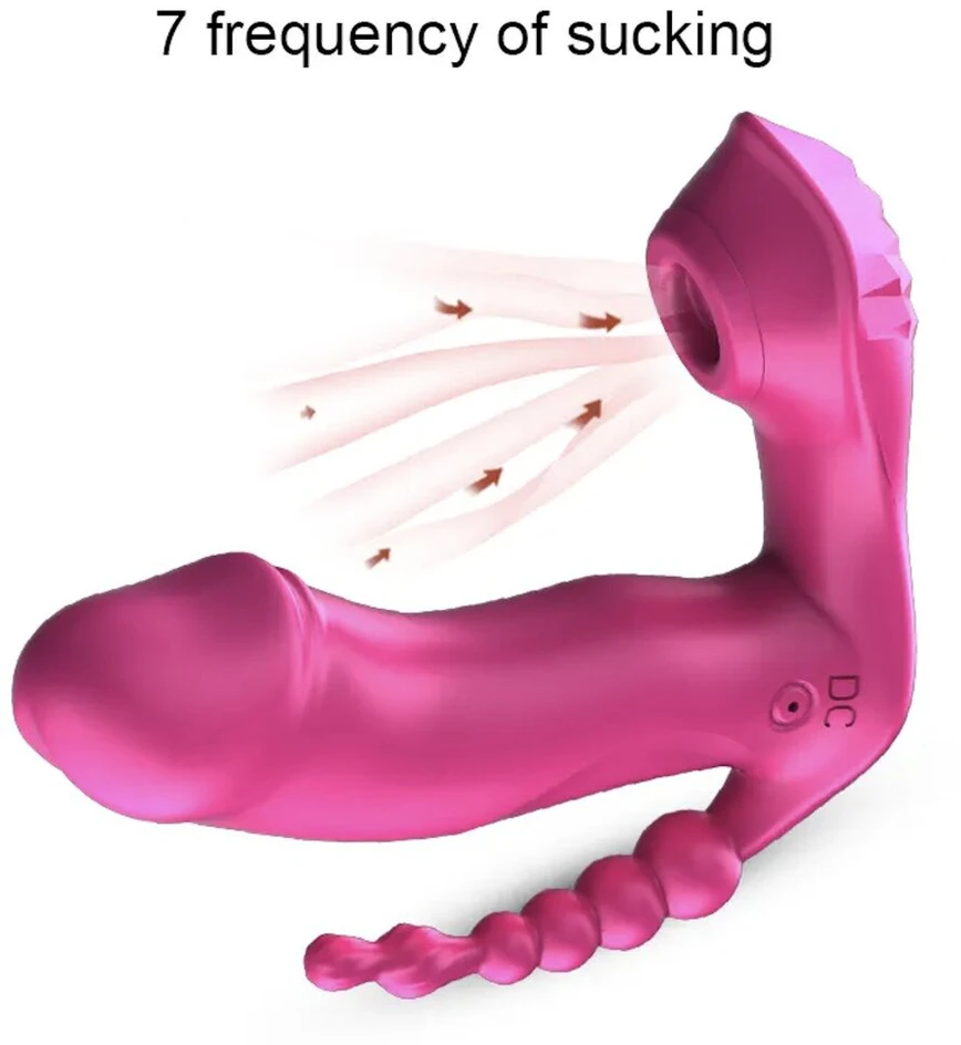 Vibratorius su nuotolinio valdymo pulteliu Clitoral, rožinis