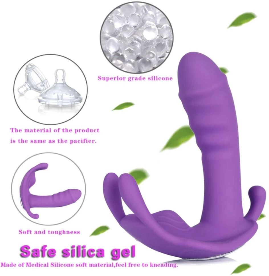 Vibratorius su nuotolinio valdymo pulteliu Dildo Butterfly, violetinė