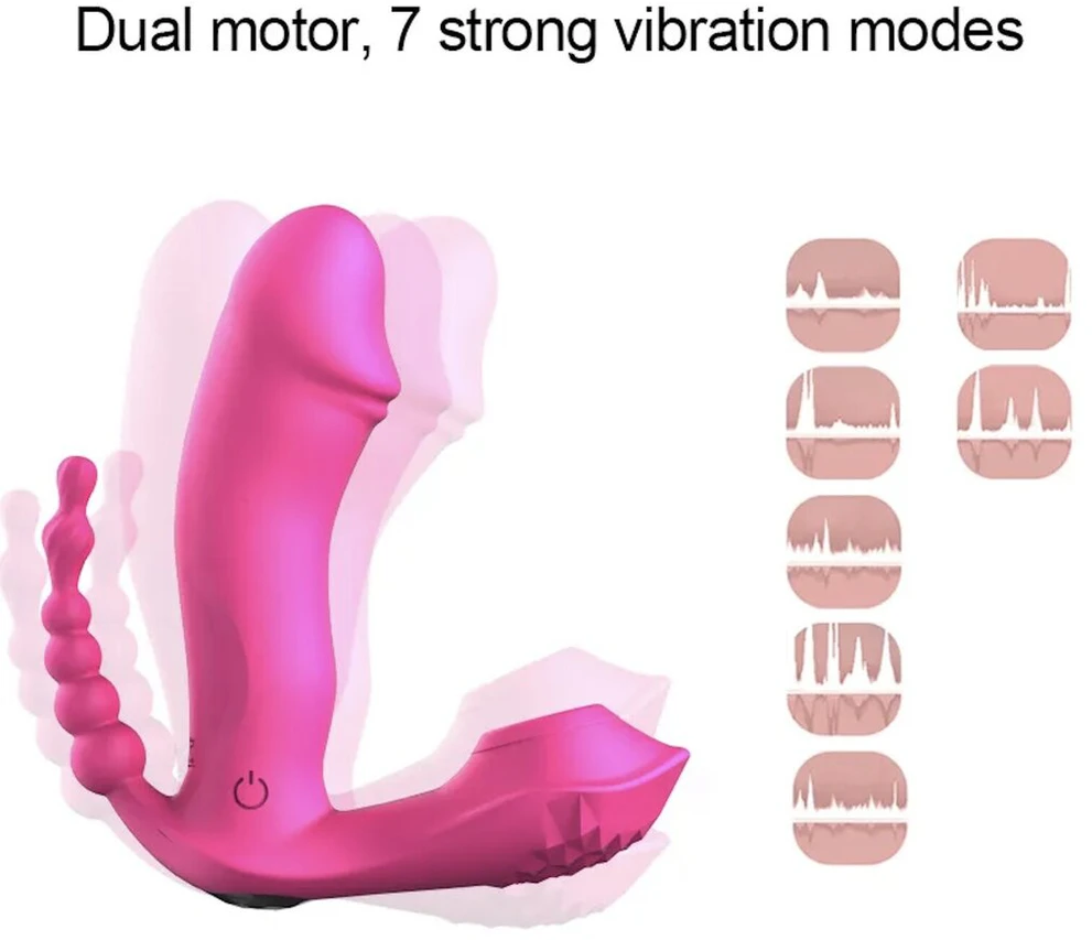 Vibratorius su nuotolinio valdymo pulteliu Clitoral, rožinis