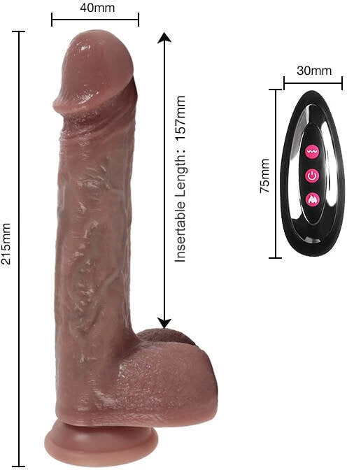 Vibratorius varpos su nuotolinio valdymo pulteliu Stretching Dildo