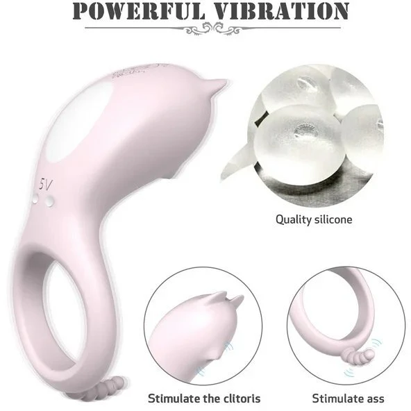 Vibratorius - varpos žiedas, su nuotolinio valdymo pulteliu