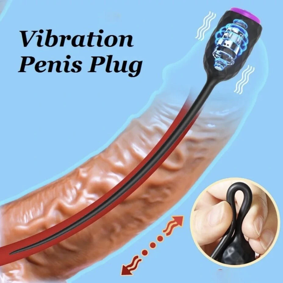 Vibruojanti šlaplės lazdelė Vibrating Penis Plug, 3 mm