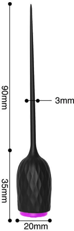 Vibruojanti šlaplės lazdelė Vibrating Penis Plug, 3 mm