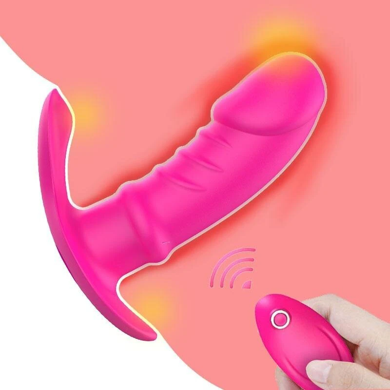 Vibruojantis dildo Butterfly Remote Control, rožinis