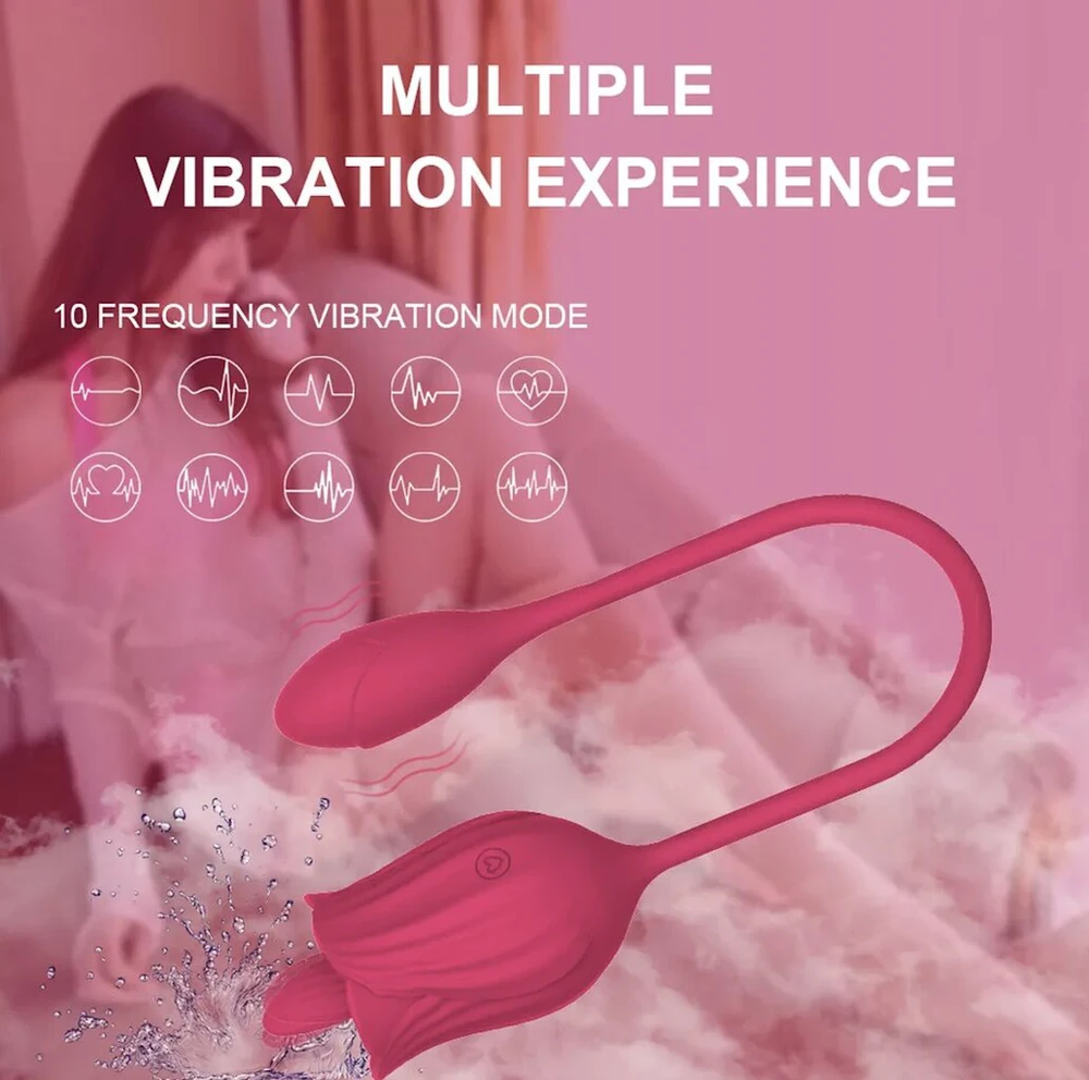 Vibruojantis sekso žaislas 2in1 All in One Rose Toy