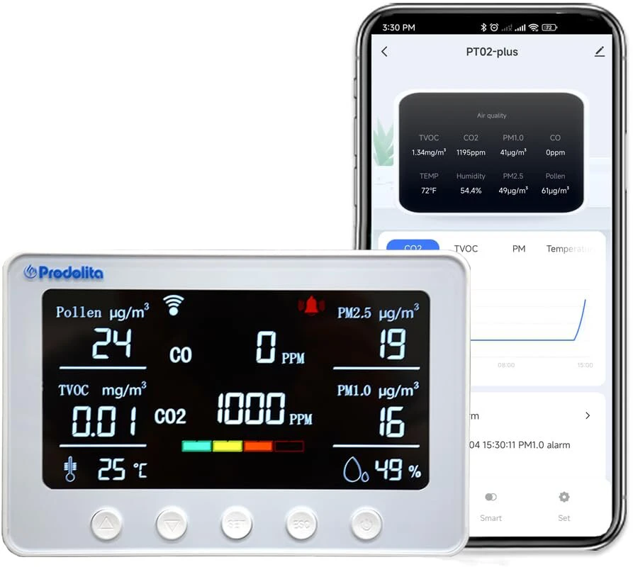 Vidaus oro kokybės monitorius 8 in 1 Akers AT759