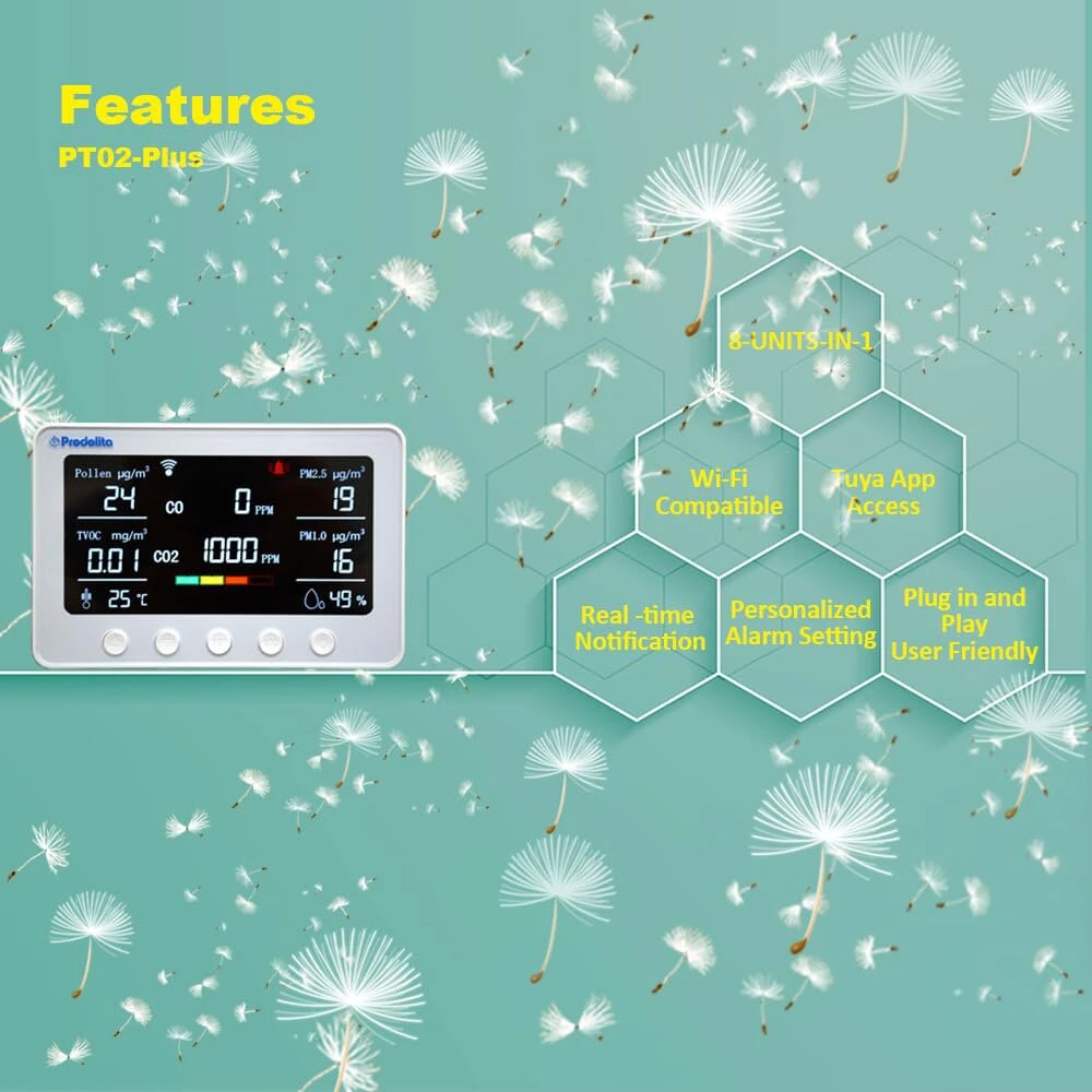 Vidaus oro kokybės monitorius 8 in 1 Akers AT759
