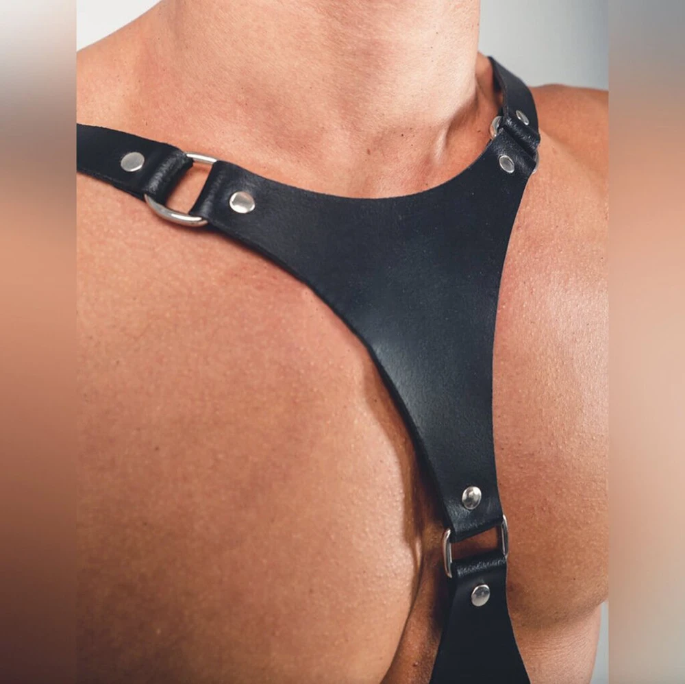 Vyriškas odinis diržas BDSM ir vaidmenų žaidimams