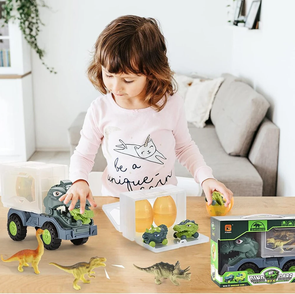Žaislinis sunkvežimis su dinozaurais Dino Cars