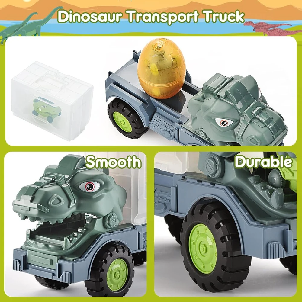 Žaislinis sunkvežimis su dinozaurais Dino Cars