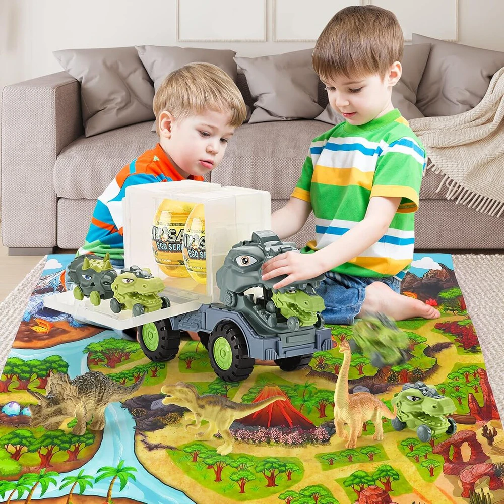 Žaislinis sunkvežimis su dinozaurais Dino Cars