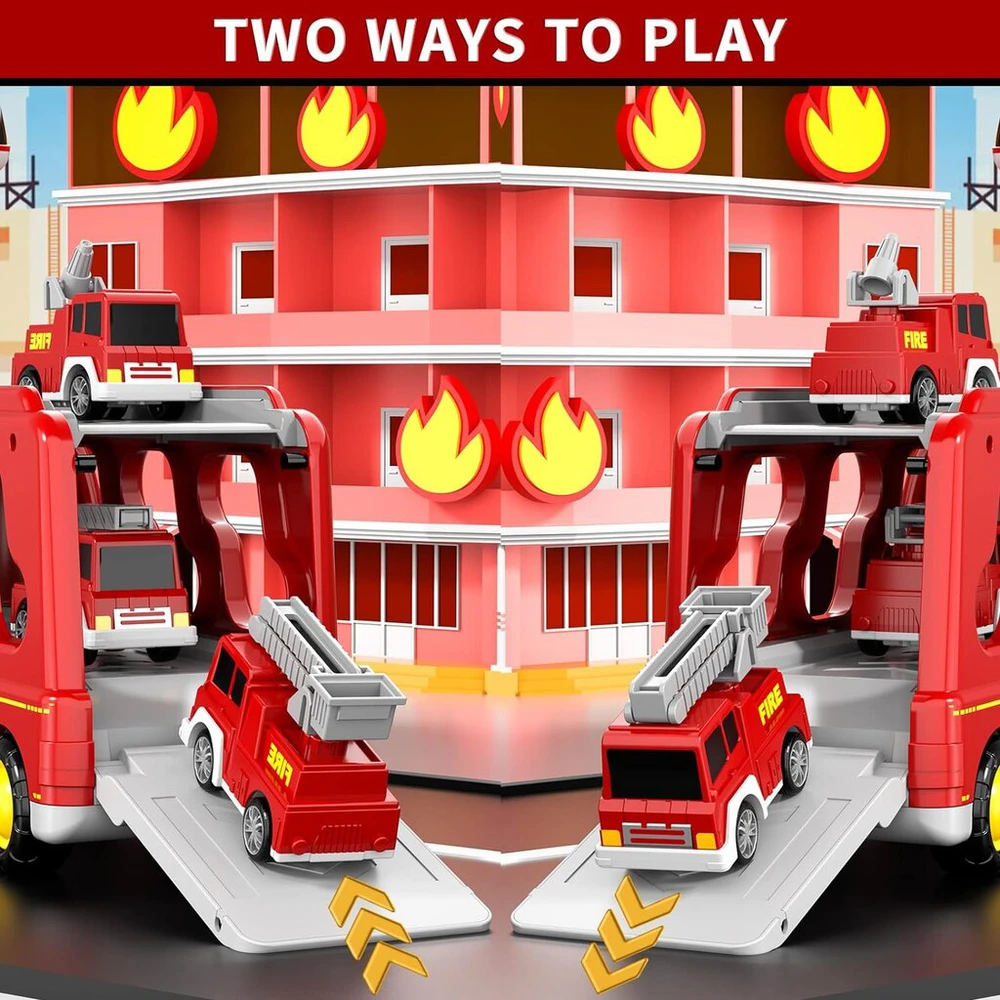 Žaislinių mašinėlių komplektas Fire Truck