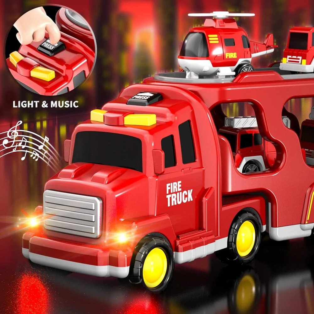 Žaislinių mašinėlių komplektas Fire Truck