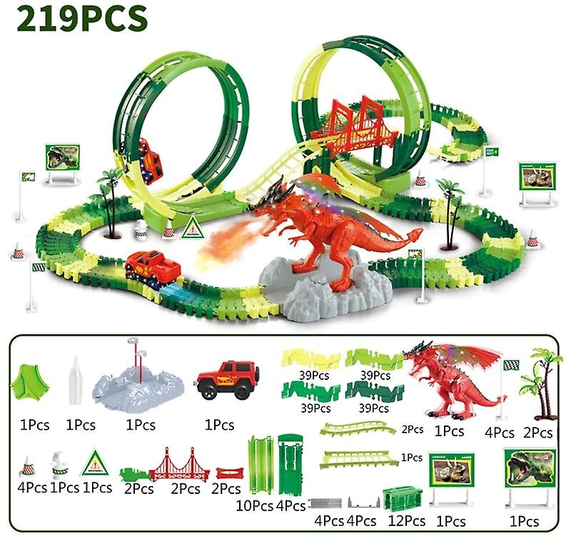 Žaislų lenktynių trasa Purškiklis Dinosaur