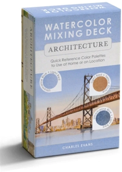 KNYGA Evans Charles Watercolor Mixing Deck: Architecture, Quick Reference Color Palettes to Use at Home or on Location