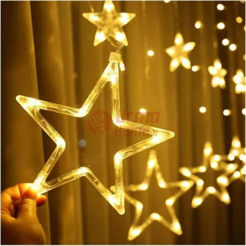 138 LED girlianda Užuolaida - Krioklys žvaigždės USB