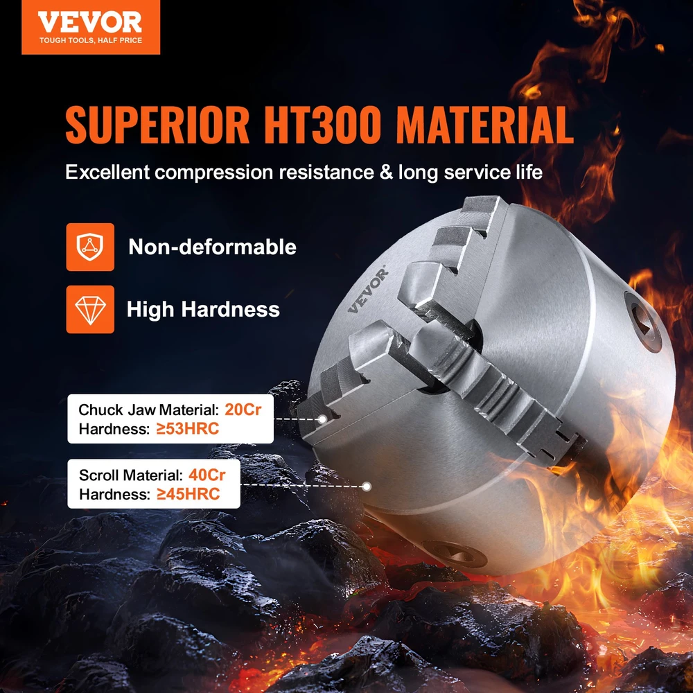 3 žandų savicentris griebtuvas tekinimo staklėms skersmuo 160±5 mm HT300