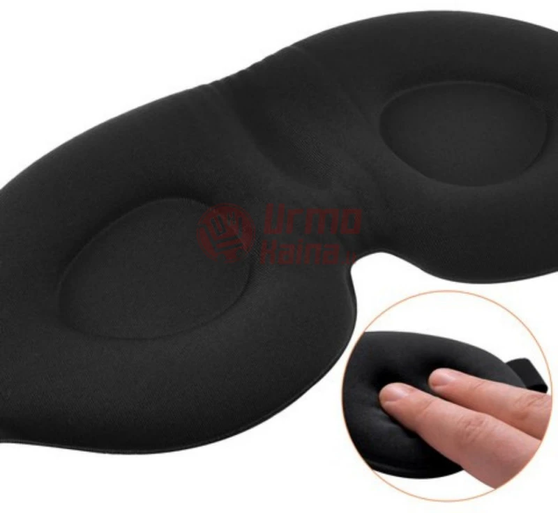 3D miego kaukė unisex juoda