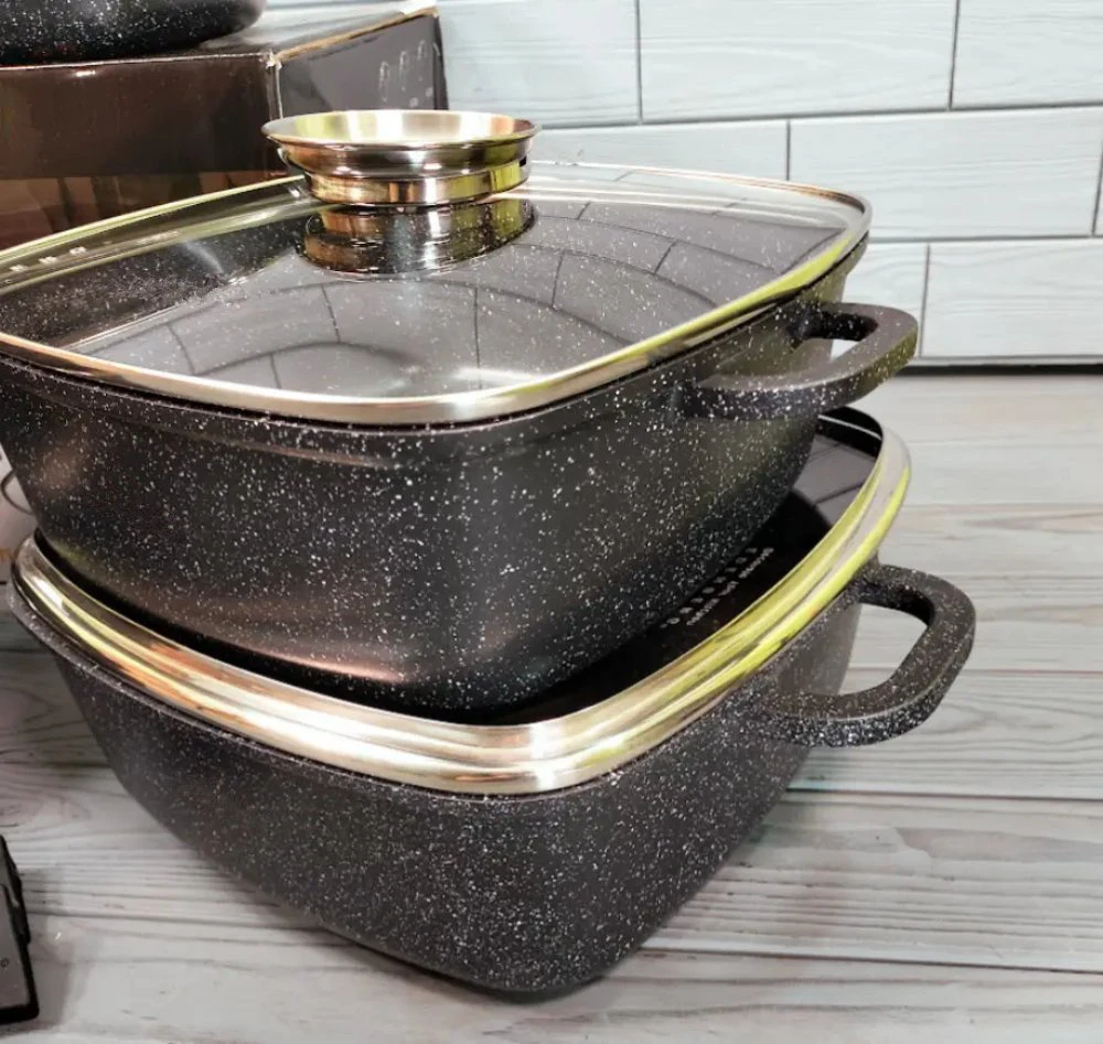 Akmens masės puodų rinkinys StoneChef Prime BERIMAX 10 dalių