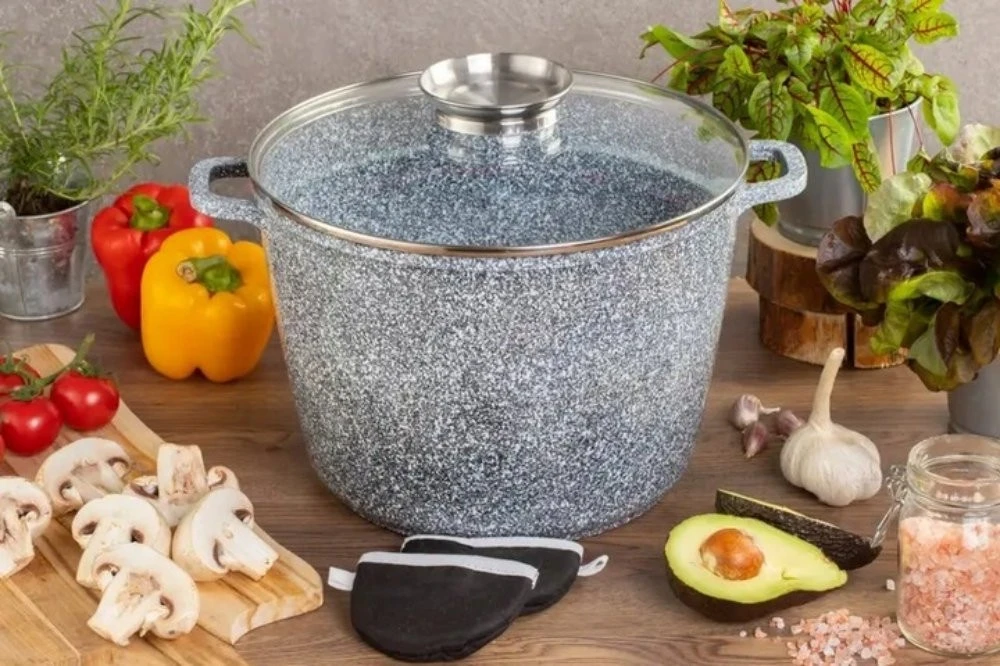 Akmens masės puodų rinkinys StoneCook SC17 BERIMAX 17 dalių