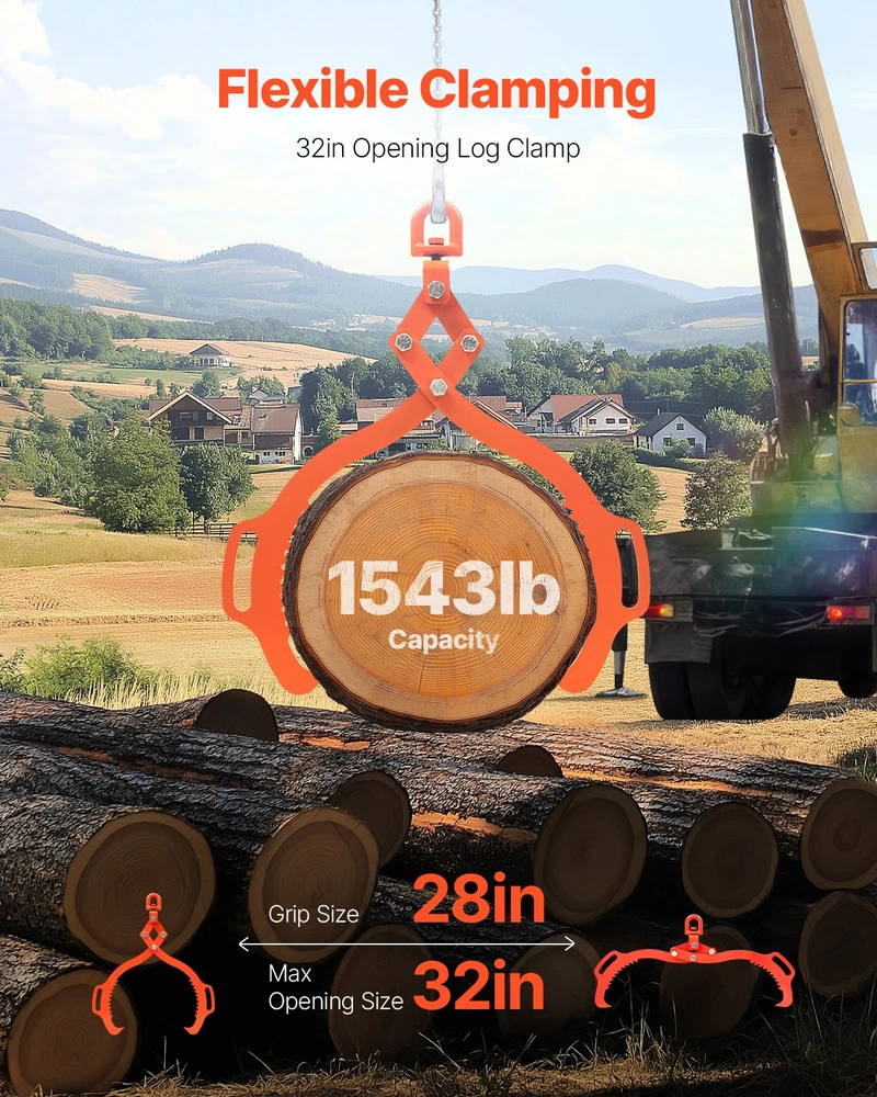 Akmens plokščių kėlimo replės 812mm 2 nagai besisukančios