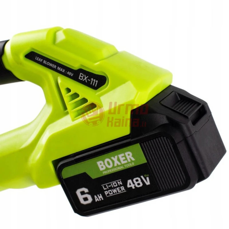 Akumuliatorinis lapų pūstuvas Boxer BX111 800 m³/h su 2 akumuliatoriais
