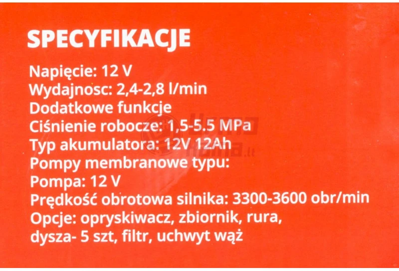Akumuliatorinis sodo purkštuvas LEX 16L