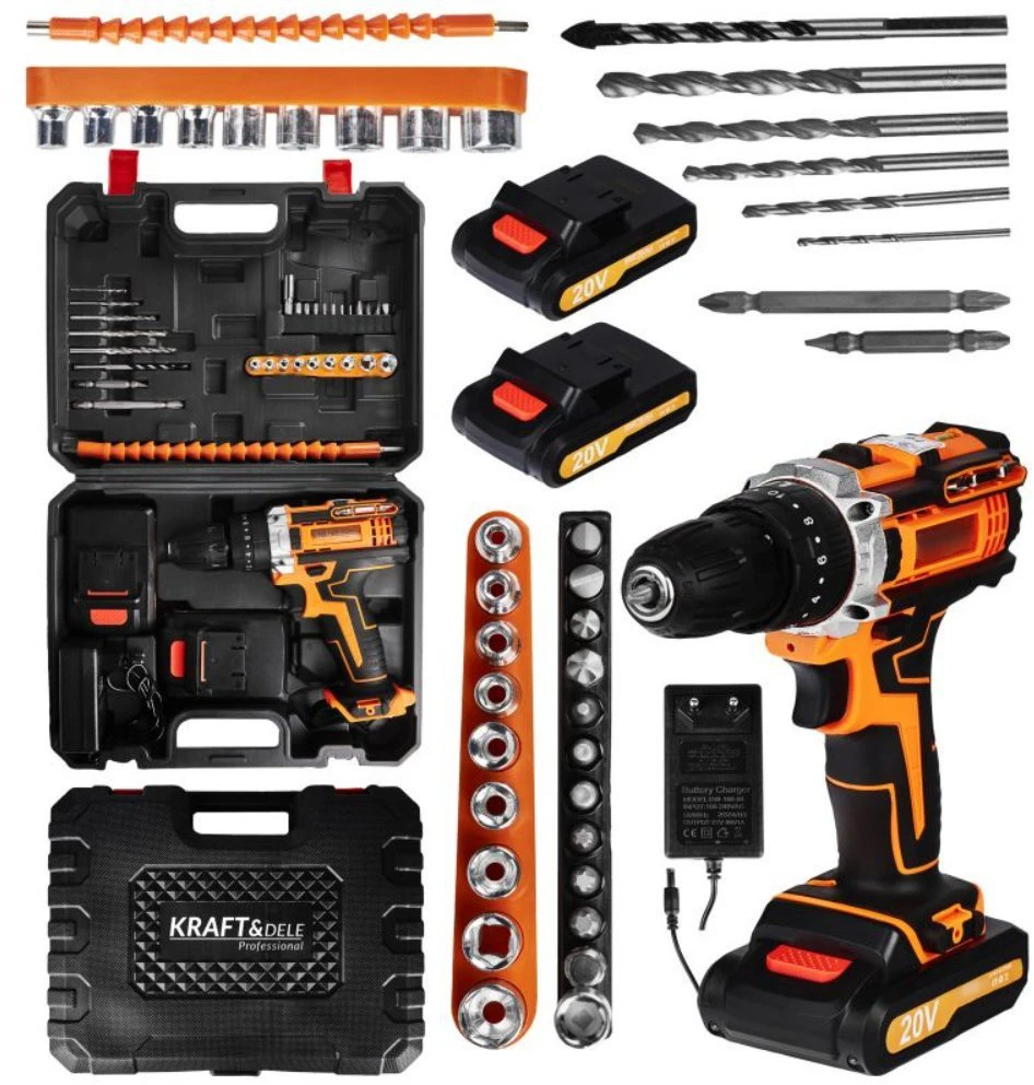 Akumuliatorinis suktuvas-gręžtuvas DrillForce Max BERIMAX su priedais