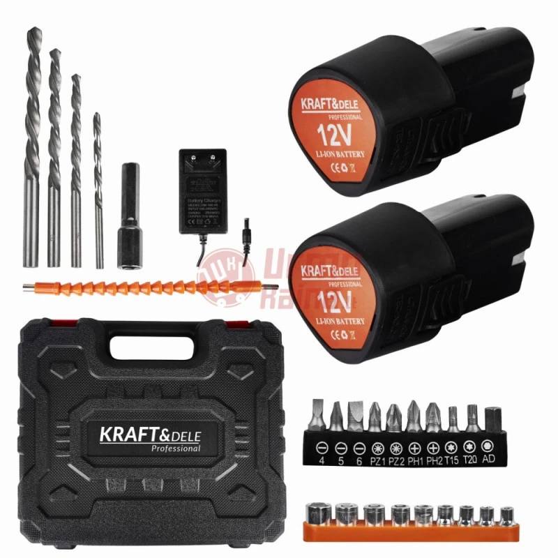 Akumuliatorinis suktuvas-gręžtuvas KRAFT&DELE KD3085