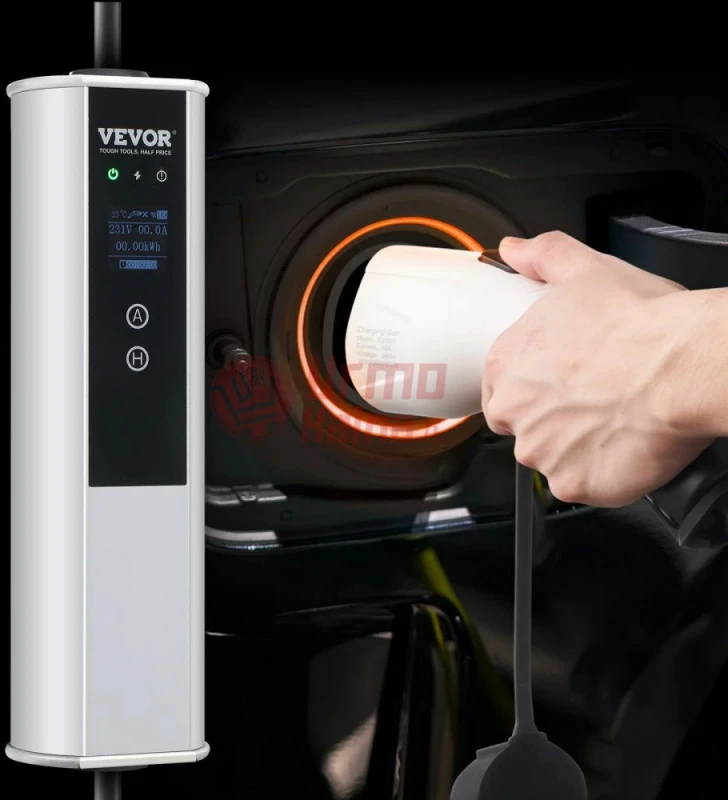 Akumuliatorius Nešiojamas EV įkroviklis VE02 Type2 22 kW 32A LCD