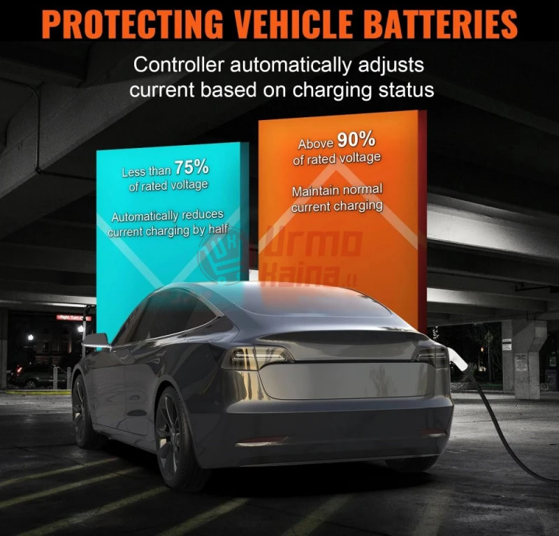 Akumuliatorius Nešiojamas EV įkroviklis VE02 Type2 22 kW 32A LCD