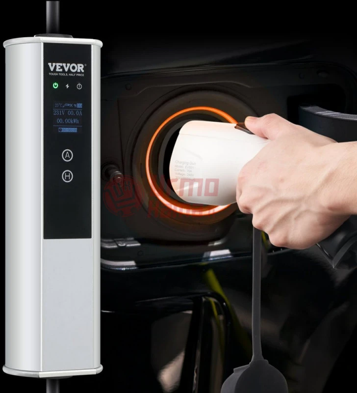 Nešiojamas EV įkroviklis VE01 Type2 11 kW 16A LCD