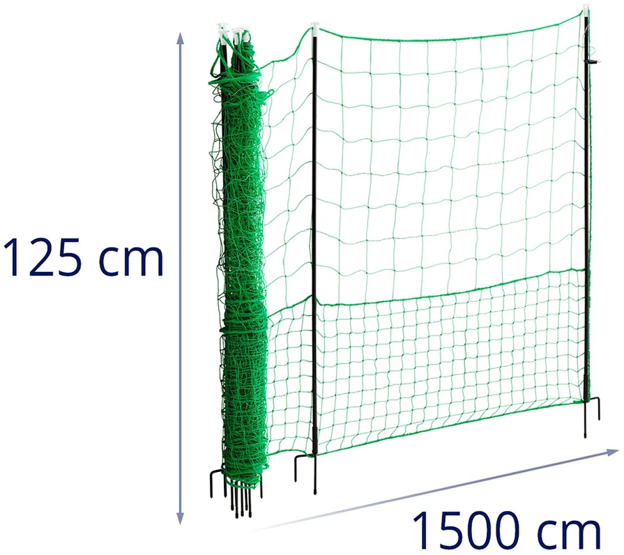 Apsauginė vištų aptvėrimo tvora 1.25 x 15 m