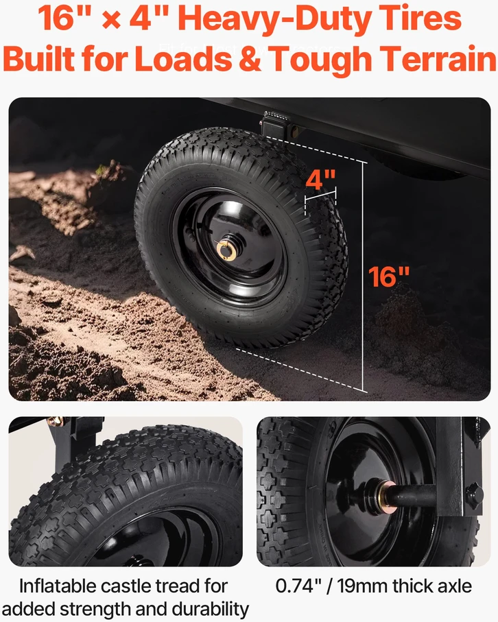 ATV/UTV sodo priekaba apkrova 22680 kg polietileno kėbulas