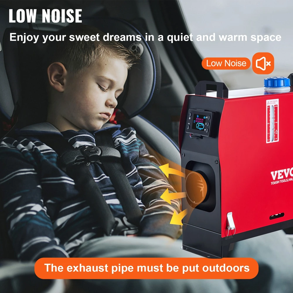Automobilinis dyzelinis stovėjimo šildytuvas 12V 8kW. LCD termostatas. nuotolinis valdymas