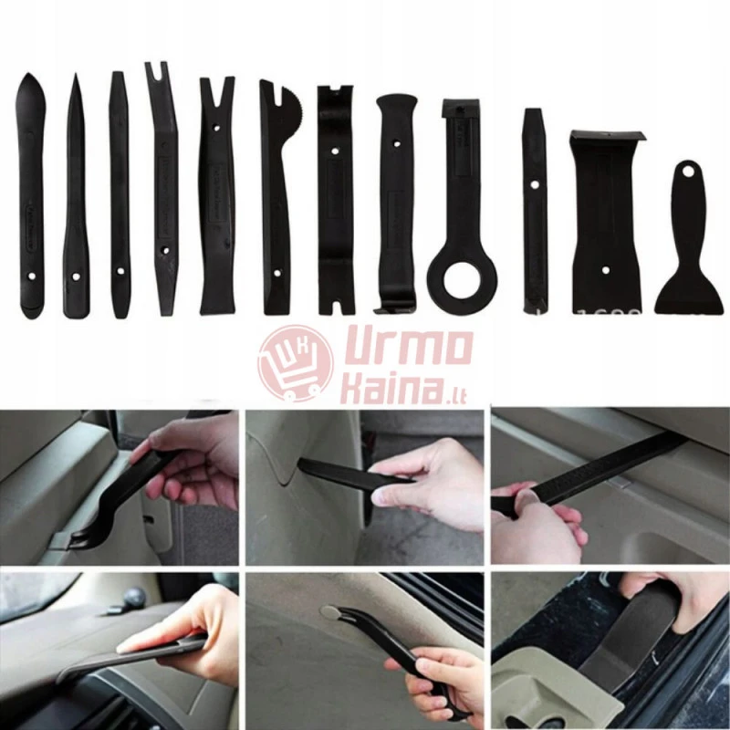 Automobilio apdailos ir magnetolos išėmimo įrankių rinkinys 43in1 URS-43