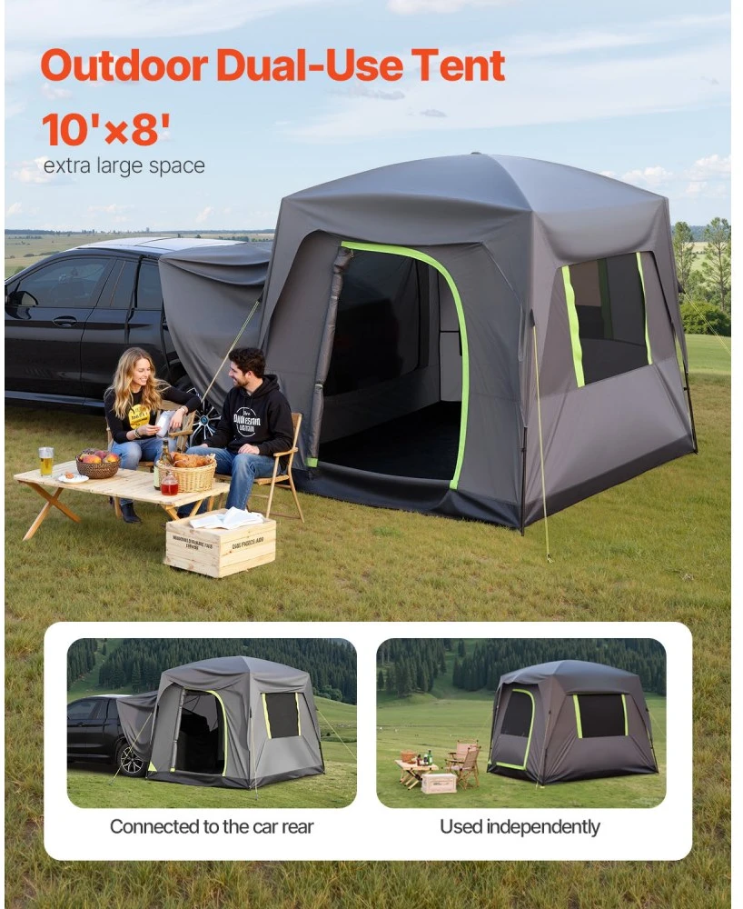 Automobilio/SUV palapinė 248 x 308 x 230 cm dvigubo sluoksnio PU2000 5–8 asmenims