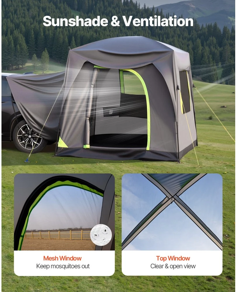 Automobilio/SUV palapinė 248 x 308 x 230 cm dvigubo sluoksnio PU2000 5–8 asmenims