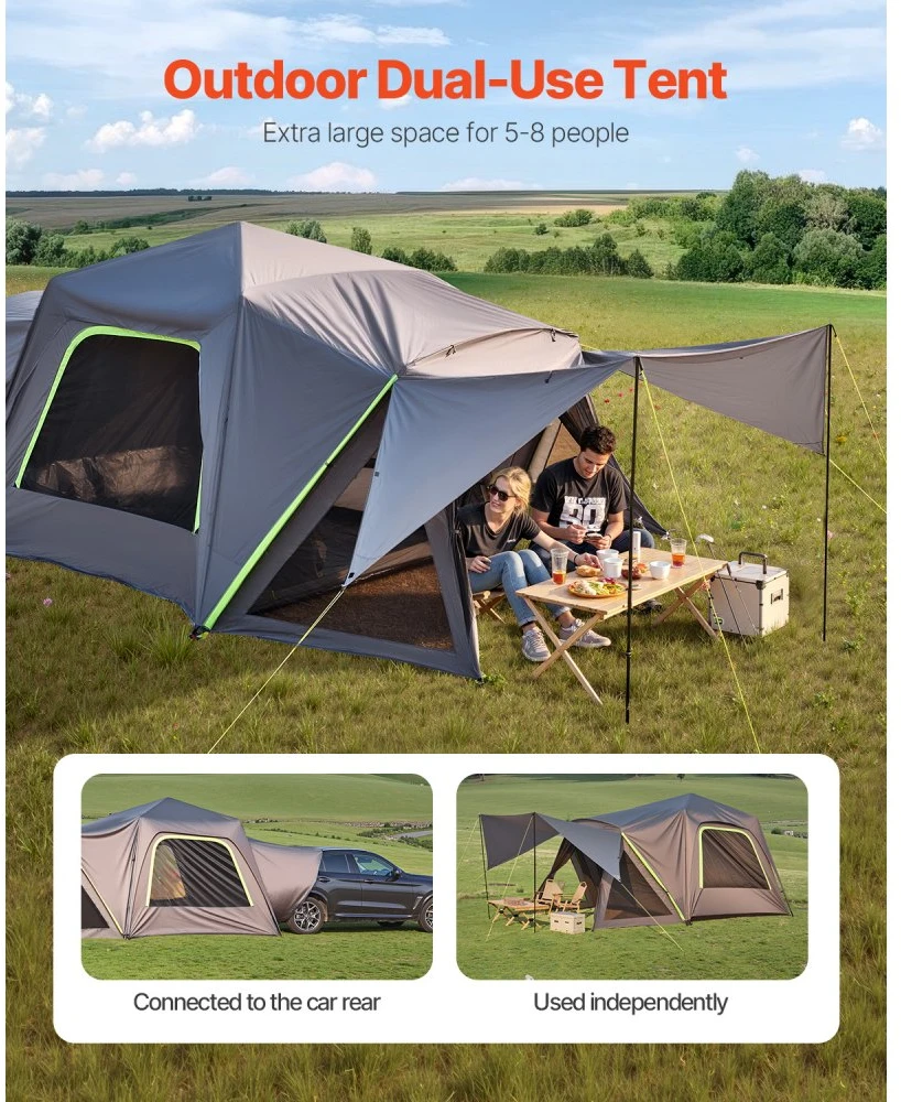 Automobilio/SUV palapinė 305 x 310 x 230 cm dvigubo sluoksnio PU2000 5–8 asmenims
