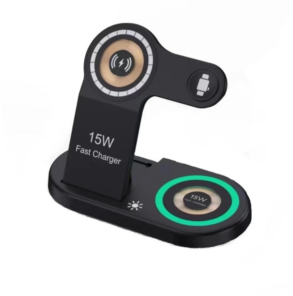 Belaidė įkrovimo stotelė telefonui 4in1