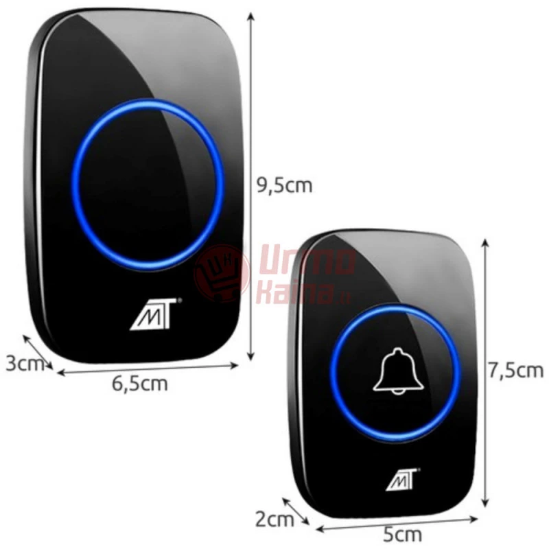 Belaidis durų skambutis atsparus vandeniui DoorBell II IP44