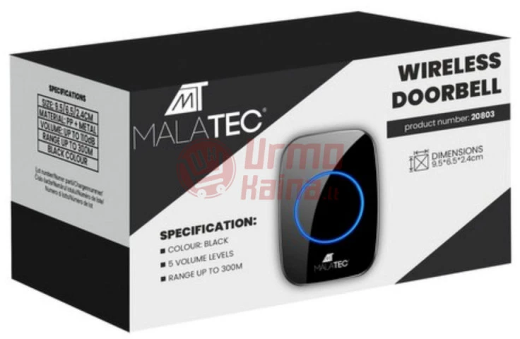 Belaidis durų skambutis atsparus vandeniui DoorBell II IP44