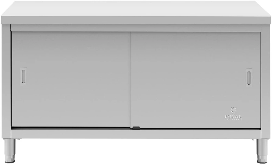 Centrinis darbo stalas su spinta 150 x 70 x 85 cm nerūdijantis plienas