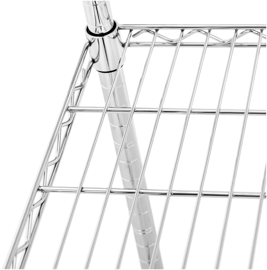 Chromuota metalinė lentyna 4 lentynos 1000 kg 90x45x180 cm