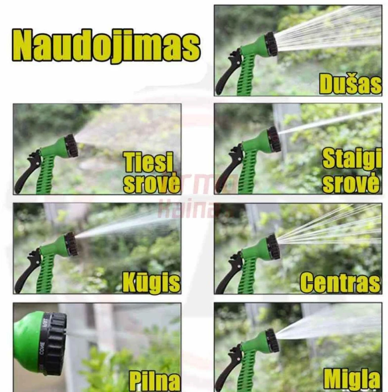 Daugiafunkcinis vandens pistoletas 7 in 1